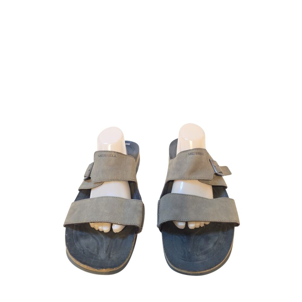 Merrell Mens Size 14 Granite Nubuck Leather Sandals Slides